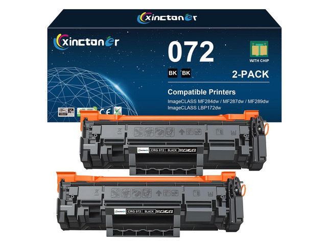072 Black Toner Cartridge 2 Pack for Canon MF284dw MF287dw Toner Compatible for Canon 072 Toner CRG072 Toner Work for ImageCLASS MF284dw MF287dw...