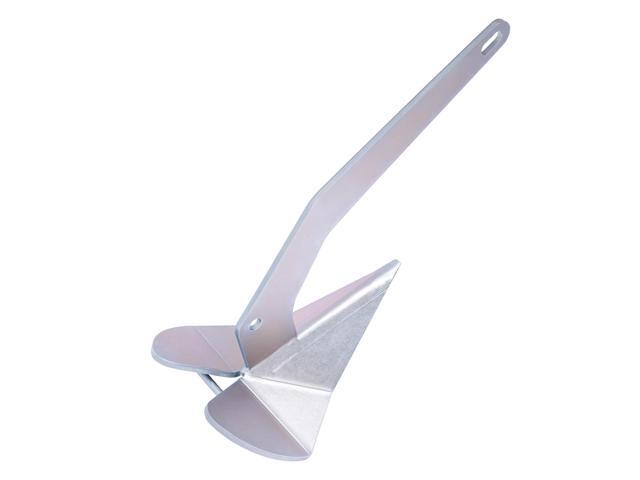 Galvanized Steel Boat Anchor, 21LBS Delta Style Boat Anchor, Silver Wing Style Triangle Anchor, Heavy Duty Marine Grade Triangle Anchor for...
