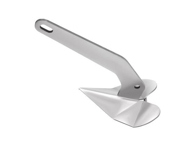 316 Stainless Steel Boat Anchor, 10LBS Delta Style Boat an-chor, Silver Wing Style Triangle Anchor, Heavy Duty Marine Grade Triangle an-chor for.