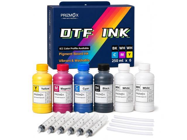 DTF Ink 1500ML Combo Pack Pigment Ink Use with DTF Film Heat Transfer Printing, Refill for DTF Printer DX5 DX7 5113 XP600 I3200 4720 XP15000(2.