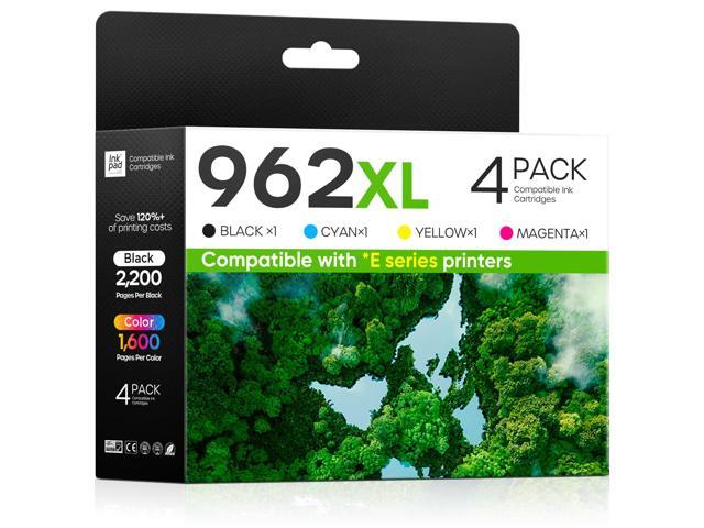 962XL Ink Cartridges Combo Pack Compatible with HP 962 962XL Ink High Yield 962XL Color Ink Cartridges Use for Officejet Pro 9018e 9015e 9018.