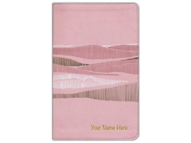 Personalized NIV Thinline Bible - Comfort Print - Soft Leather-look - Pink and Gold - Custom Name Imprint - Gift - Graduations - New International...