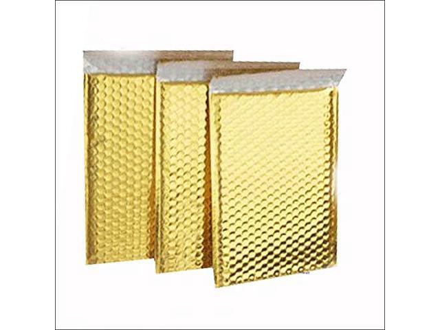 ProLine Metallic Gold Bubble Padded Shipping Mailers 8.5x12 Inch Self Seal Padded Envelopes (200)