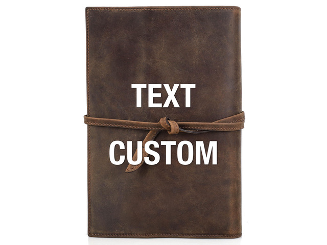 Top Grain Genuine Leather Customizable Travel Notebook Cover for Man & Woman, Handmade, Leather Refillable Journal Cover Fits A5 Size...