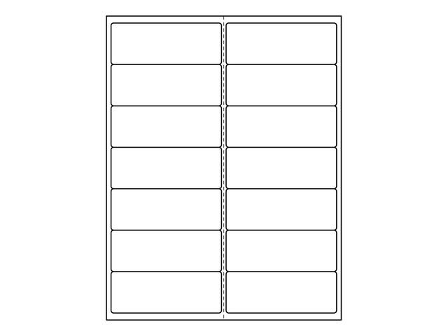 Mailing Labels for Laser and Inkjet Printers, 4 x 1 1/2 Inches, Permanent Adhesive, 14 per Sheet, 250 Sheets per Carton (331604), White