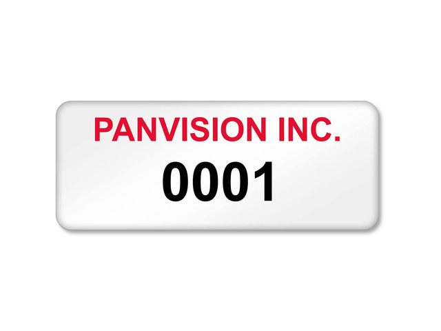 Custom Asset Labels with Sequential Numbering 0.5' x 1.25', Aluminum Foil Tags, Pack of 100, Made in USA
