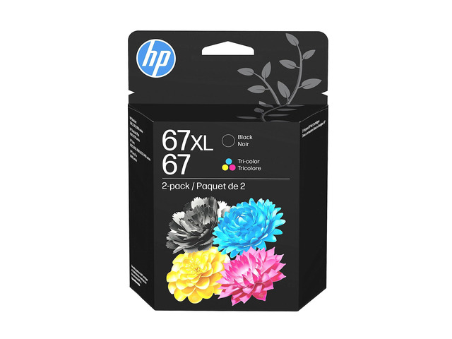 Original 67 Tri-Color / 67XL Black Ink Cartridges (2-Pack) Works DeskJet 1255, 2700, 4100 Series Envy 6000, 6400 Series Eligible for Instant...