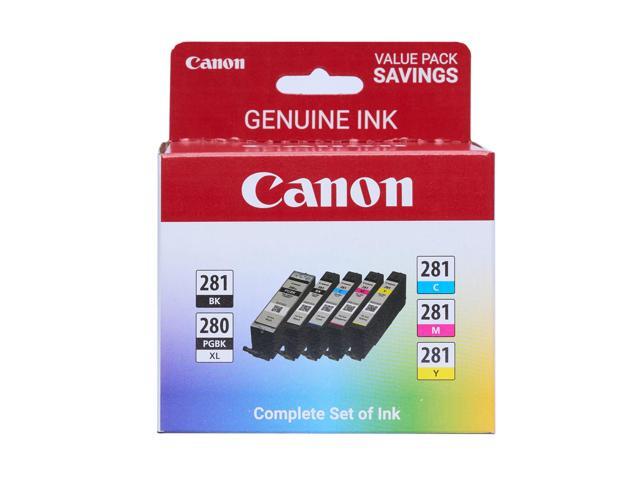 PGI-280XL/CLI-281 5 Color Pack Compatible to TR8520, TR7520, TS9120 Series,TS8120 Series, TS6120 Series