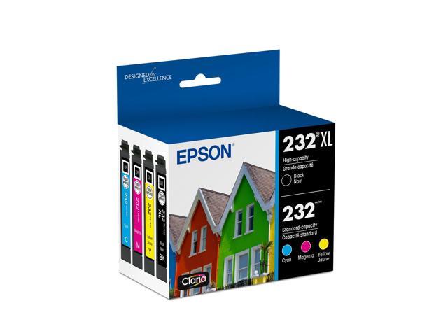 232 Claria Ink High Capacity Black & Standard Color Cartridge Combo Pack (T232XL-BCS) Works with WorkForce WF-2930,2950 and Expression XP-4200, 4205