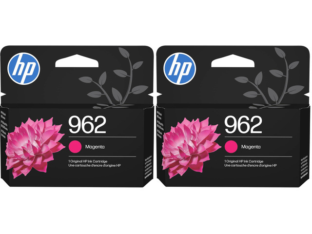 962 Magenta Ink Cartridge Works with OfficeJet 9010, Pro 9010, 9020 Eligible for Instant Ink 3HZ97AN, (Pack of 2)
