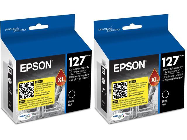127 DURABrite Ultra Ink Black Cartridge for NX-530,625,WF-3520,3530,3540,545,60,630,633,635,645,7010,7510,7520,840,845,Water Resistant,(Pack of 2)
