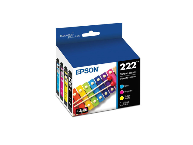 222 Genuine Ink Cartridge Black and Color Combo Pack T222120-BCS Works with WorkForce WF-2960 and Expression XP-5200 Inkjet Printers