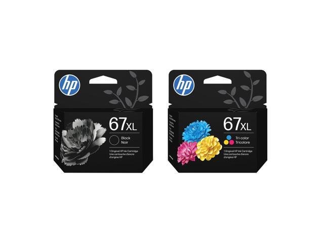 67XL Black and 67XL Tri-Color High-Yield Ink Cartridge 2 Pack for Printers Works with DeskJet 1255, 2700, 4100, Envy 6000, 6400 Series .