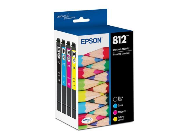 812 DURABrite Ultra Ink Standard Capacity Black & Color Cartridge Combo Pack (T812120-BCS) Works with WorkForce Pro WF-7310,7820, 7840, EC-C7000