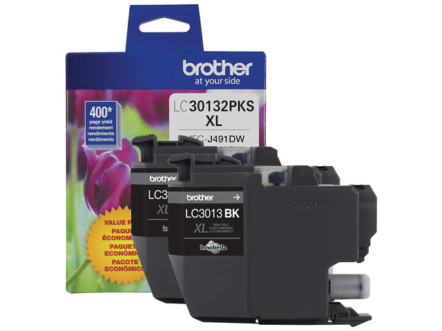 Genuine LC30132PKS 2-Pack High Yield Black Ink Cartridges, Page Yield Up to 400 Pages/Cartridge, LC3013