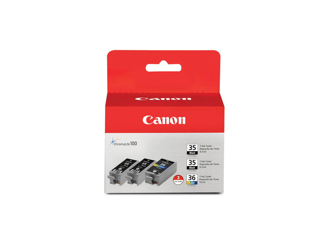 PGI-35/CLI-36 2 Genuine Black and Color Value Pack Compatible to iP100, iP110, TR150 and TR160 Printers