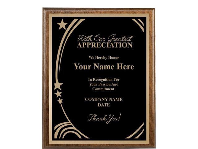 Custom Plaque, 8x10 Recognition Trophy Corporate Award