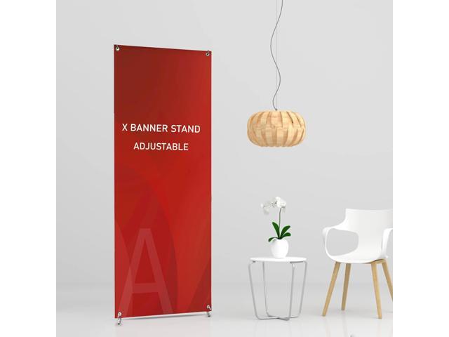 New & Premium Adjustable 36'x79' X-Frame Banner Stand Portable Travel Bag Trade Show Exhibition