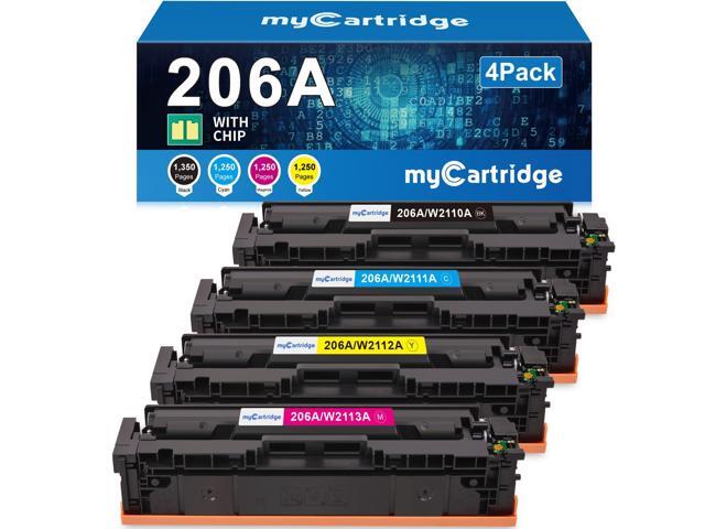206A Toner Cartridges 4 Pack for HP 206A 206X MFP M283fdw M283cdw M255dw Compatible for HP Color LaserJet Pro MFP M283fdw M283cdw M283fdn M255dw.