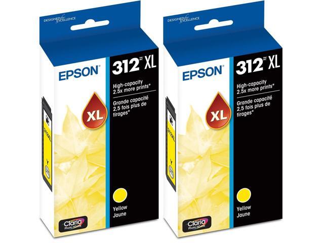 T312 Claria Photo HD -Ink High Capacity Yellow -Cartridge (T312XL420-S) for Select Expression Photo Printers (Pack of 2)