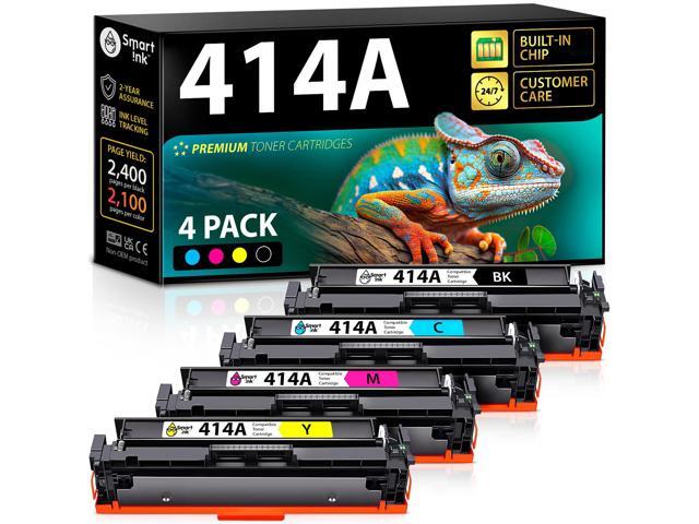 Compatible 414A Toner Cartridges 4 Pack (with Chip) Replacement for HP 414A HP 414X Toner to use with Color LaserJet Pro MFP M479fdw M454dw M479fdn.