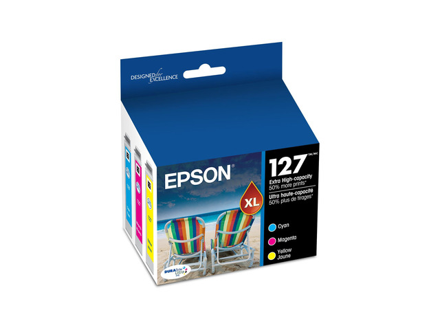 127 DURABrite Ultra Ink Color Combo Pack for NX-530, 625, WF-3520, 3530, 3540, 545, 60, 630, 633, 635, 645, 7010, 7510, 7520, 840, 845