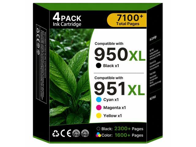 950XL 951XL Ink Cartridges Compatible for HP 950 951 Ink Cartridges Combo Pack Use for HP OfficeJet Pro 8600 8610 8615 8620 8100 8630 8660 8640...