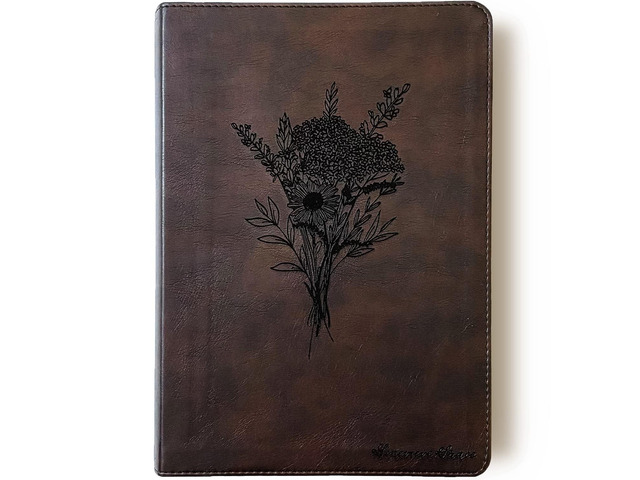 ESV Journaling Bible Personalized with Name Custom Design Hand Illustrated and Laser Engraved Gift for Wedding, Birthday, Baptism, Graduation