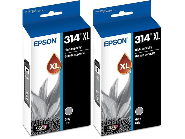 T314 Claria Photo HD -Ink High Capacity Gray -Cartridge (T314XL720-S) for Select Expression Photo Printers (Pack of 2)