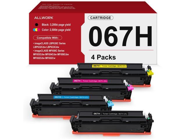 067H Toner Cartridge 4 Pack Replacement for Canon 067 High Capacity Compatible for Canon Color imageCLASS MF650C LBP630C Series MF656Cdw MF654Cdw.