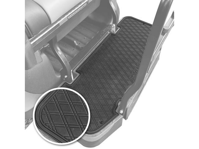 Rubber Rear Step Floor Mat for Golf Cart Rear Seat Kit Step-All Black Fits DoubleTake Max5 & Max6 Rear Seat Kits, Double Diamond Mat, 38' x 14.9'