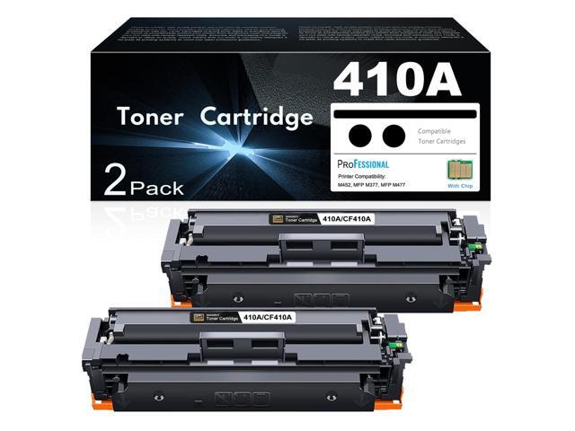 410A Toner Cartridges 2 Black CF410A Replacement for HP 410A 410X Toner Works with HP Color Pro MFP M477fdw M477fdn M477fnw Pro M452dn M452nw...