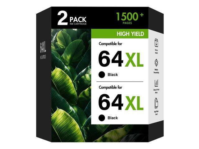 64XL 64 Black Ink Cartridge for HP Envy 7855 7900e 7155 7858 7200e Printers Replacement for HP64XL for HP Printers Envy Photo 7855 7155 Inspire.