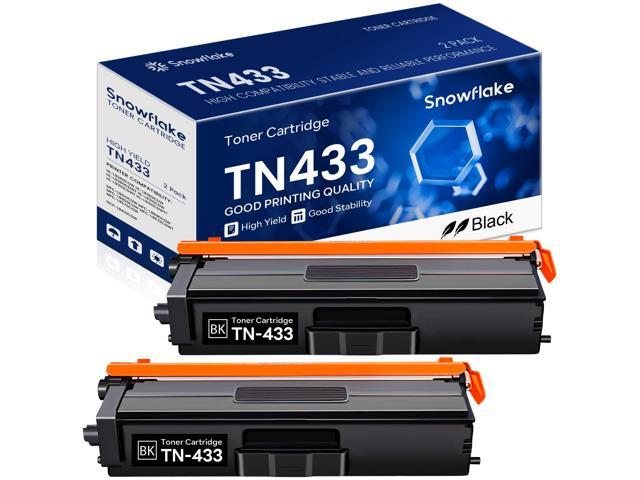 TN-433BK TN433BK 2-Pack High Yield Black Toner Cartridge Compatible TN433BK TN-433BK Replacement for Brother TN433 TN-433 TN 433 MFC-L8900CDW.