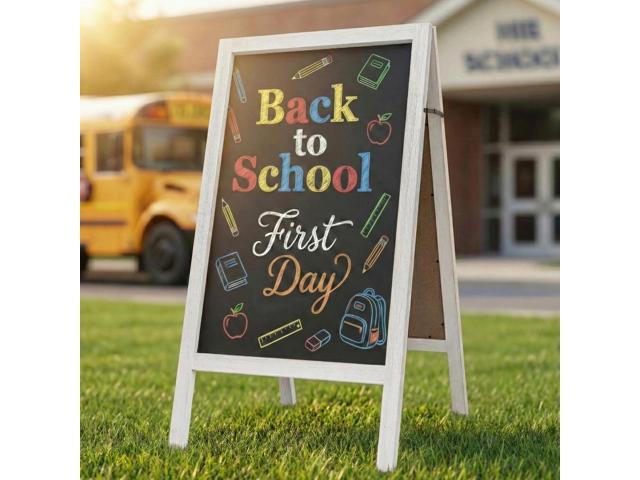 A Frame Chalkboard Signs, 40'x20' Extra Large Chalk Board, White Double-sided, Large Writing Area, Foldable Design, Lightweight Easy to Move and...