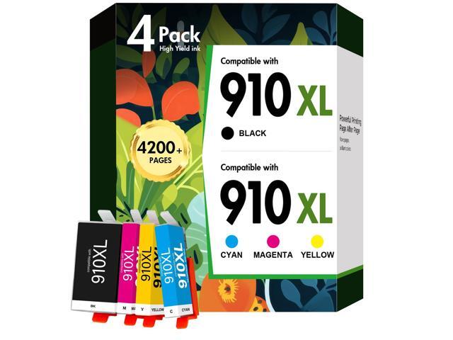 910XL 910 8020 Ink Cartridges Black and Color Combo Pack for HP Printers Compatible for HP910XL Ink Cartridges for HP Printer OfficeJet Pro 8010.