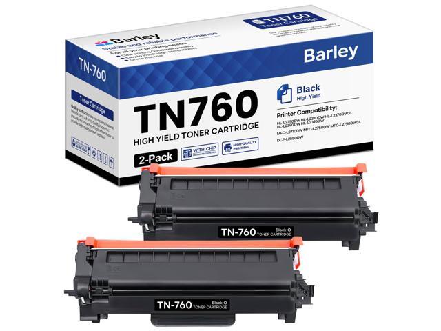 TN760 TN-760 Toner Cartridge Compatible TN760 High Yield Black Toner Cartridge Replacement for Brother TN760 TN-760 MFC-L2710DW MFC-L2750DW...