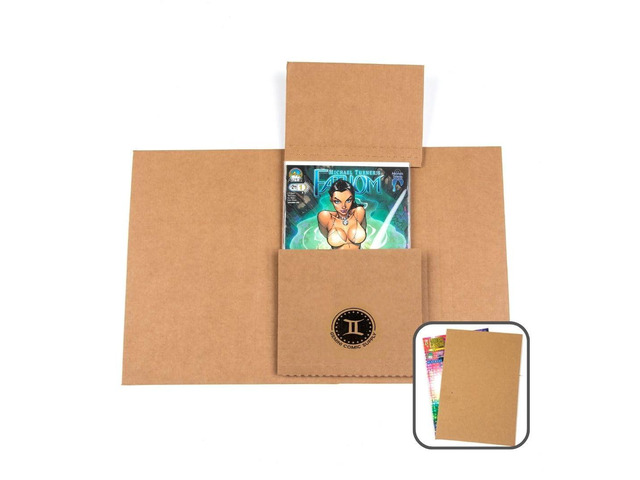 Gemini Comic Book Mailers with Filler Pads, US-Made, 25 Mailers + 50 Pads Ultimate Protection for Shipping Comics, Stay Flat, Crush Proof and Do...