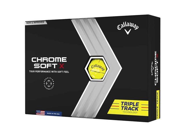 Golf Chrome Soft X Golf Balls (Triple Track (Yellow)