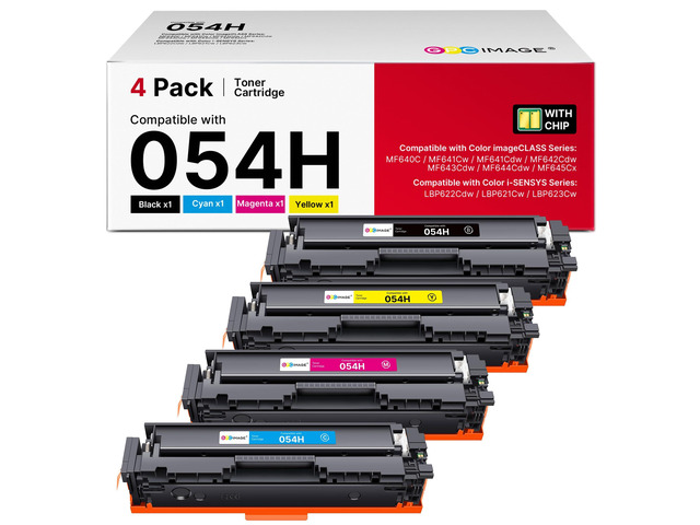 054H 054 Toner Replacement for Canon 054H 054 Toner Cartridge Set work with Canon MF642Cdw Toner Cartridges for Color imageCLASS MF644Cdw MF642cdw...
