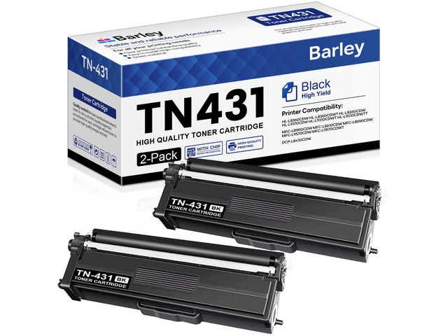 TN-431 TN431 Black Toner Cartridge Compatible TN-431BK TN431BK Replacement for Brother TN431 TN-431 TN-431BK MFC-L8900CDW HL-L8360CDW Toner Printer...
