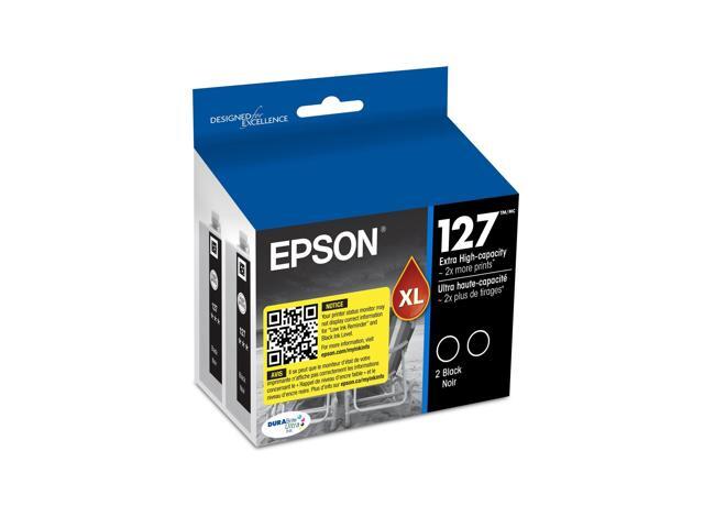 127 DURABrite Ultra Ink Black Dual Cartridge Pack For NX-530, 625, WF-3520, 3530, 3540, 545, 60, 630, 633, 635, 645, 7010, 7510, 7520, 840, 845