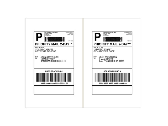 Shipping Labels with Self Adhesive, Square Corner, for Laser & Inkjet Printers, 8.5 x 5.5 Inches, White, Pack of 1000 Labels