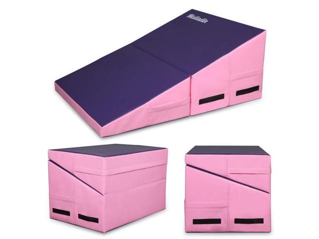 Incline Gymnastics Wedge Mat, Folding Gymnastics Mat for Kids Girls Home Training Exercise