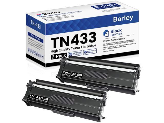TN433BK TN-433BK Compatible TN433BK TN-433BK High Yield Toner Cartridge Black Replacement for Brother TN433 TN-433 MFC-L8900CDW HL-L8360CDW Printer.