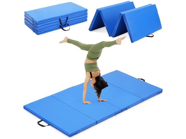 Gymnastics Mat, 3FTx6FT / 4FTx8FT 2' Thick Folding Kids' Gymnastic Tumbling Mat for Home Gym Exercise & Play
