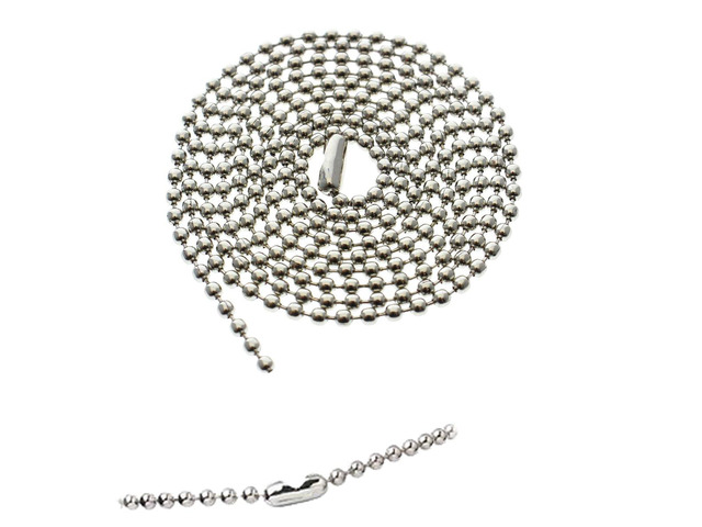Bulk 100 Pack - Anti Corrosion Nickel Plated Beaded Neck Chain ID Badge Holders - 36 Inch Long Adjustable Length Steel Necklace Lanyard - Great for... Bulk 100 Pack - Anti Corrosion Nickel Plated Beaded Neck Chain ID Badge Holders - 36 Inch Long Adjustable Length Steel Necklace Lanyard - Great for...