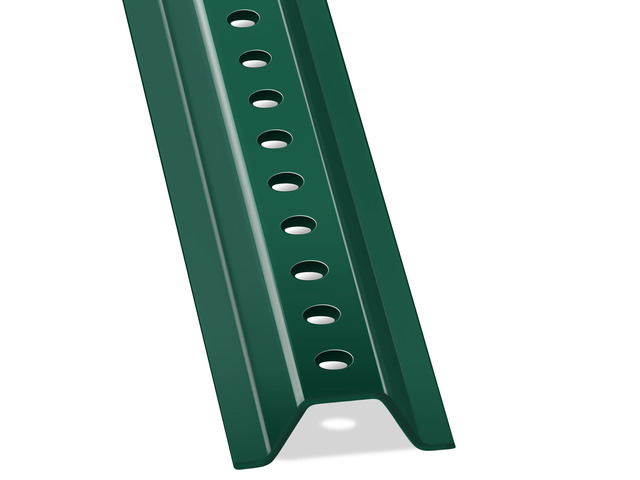 U Channel Sign Post Raw Material, 6 Ft, Green Steel, 1 Pack Medium Weight, 1.1 Lbs per Foot, With Pre-drilled Holes for Easy Mounting, Metal Sign...