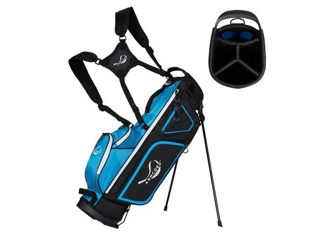 Golf Stand Bag with 4 Way Full Length Dividers, 4.4 Lbs Lightweight Golf Bag for Men Women, Waterproof Golf Carry Bags w/Stand, 7 Pockets & Cooler.