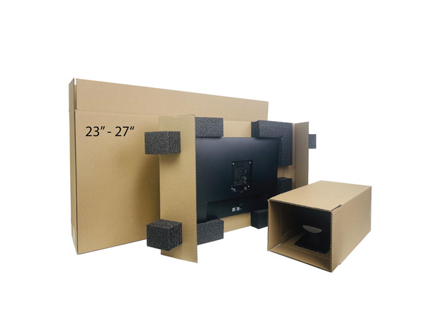 USA Universal 23' - 27' Monitor TV Shipping Box, Secure and Protective Computer Monitor Shipping Box, theBOXlarger